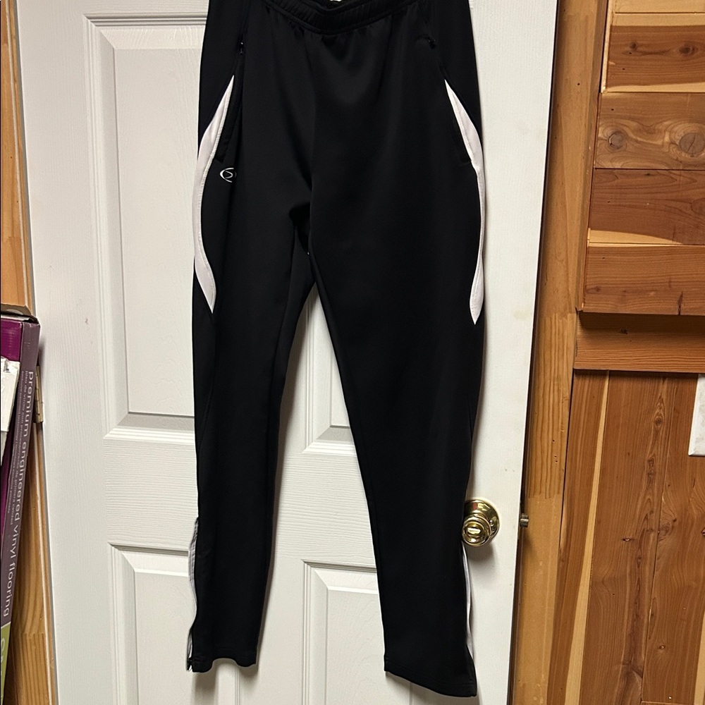 Sleek Black and White Joggers